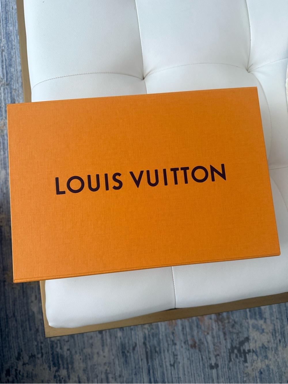 Louis Vuitton Orange Signature Box - Bold Brand Accent